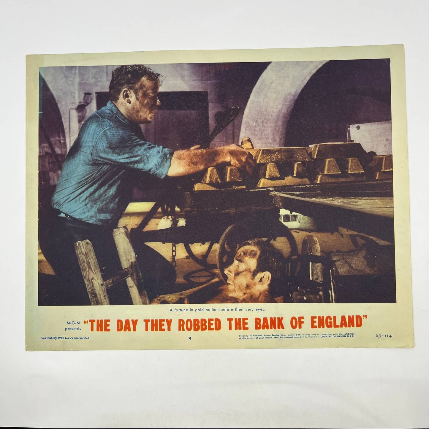 1960 The Day They Robbed The Bank of England Lobby Card #4 FL4