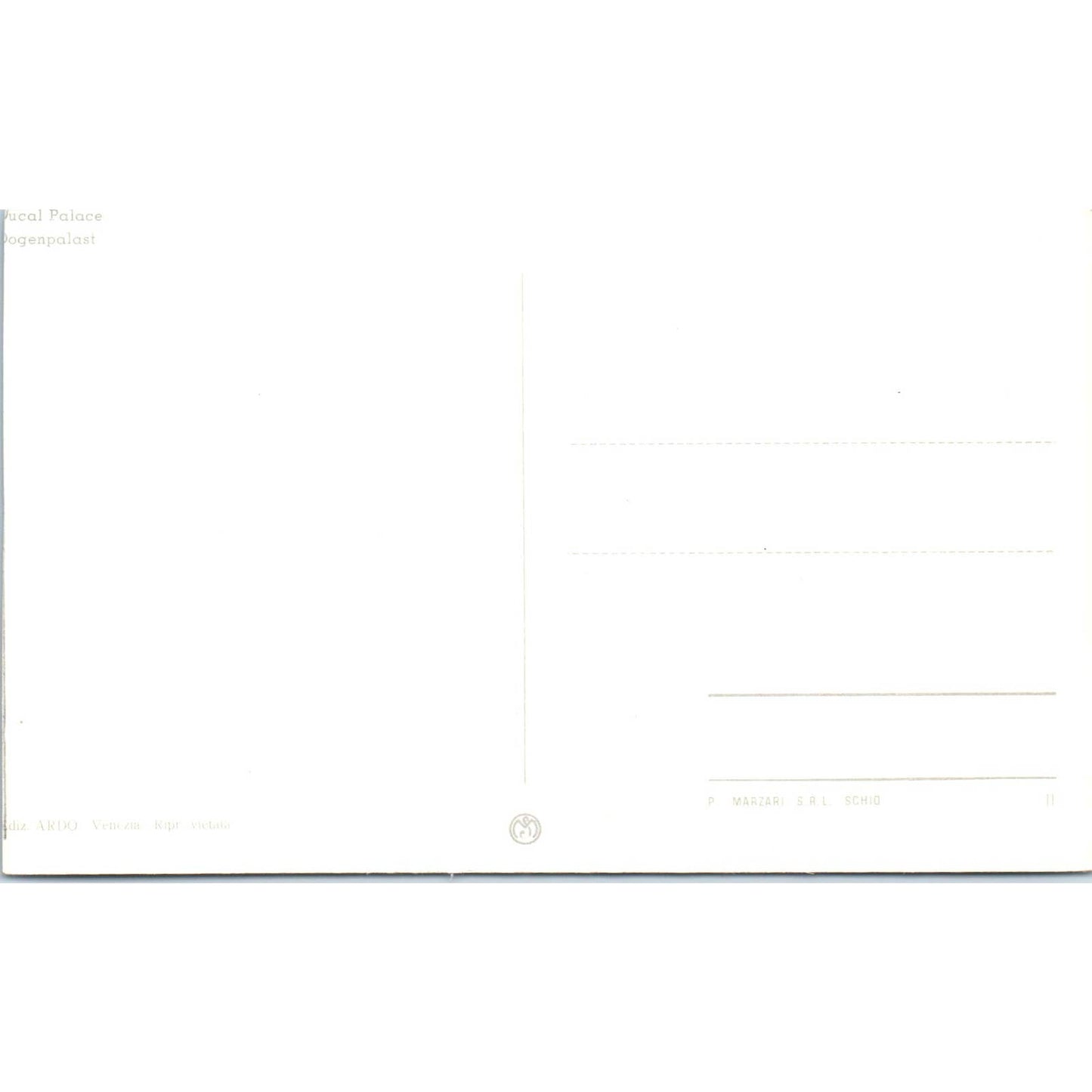 Ducal Palace Urbino Italy Original Postcard TK1-21