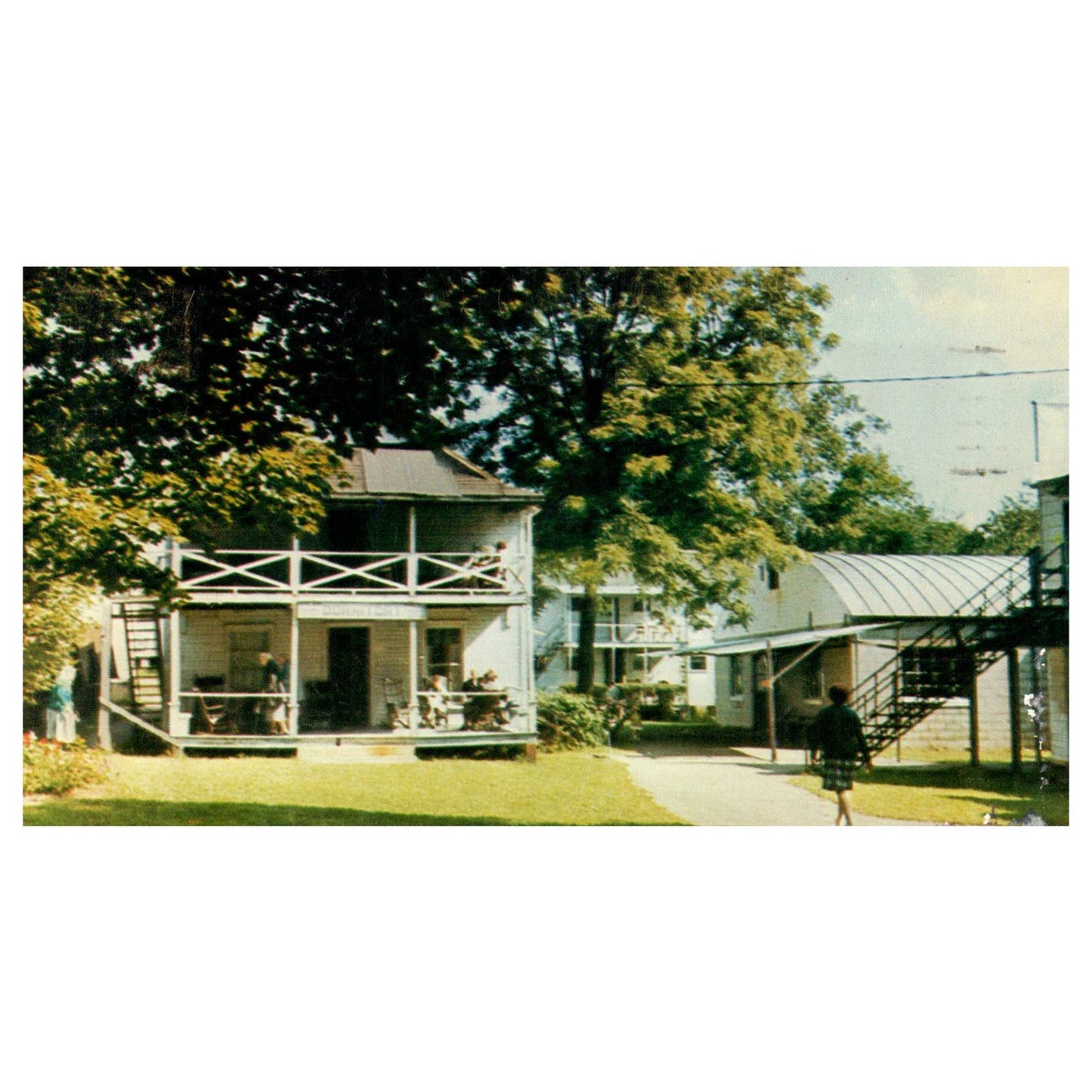 Vintage Postcard - Old Dorm & Cafeteria Camp Sychar Mount Vernon Ohio 1985 AD9