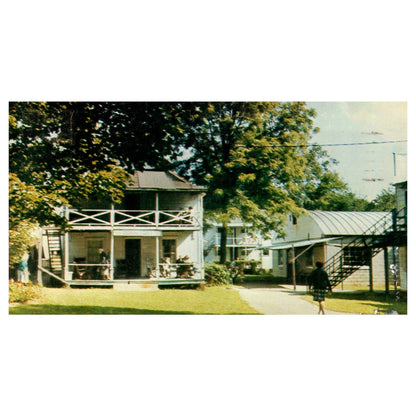 Vintage Postcard - Old Dorm & Cafeteria Camp Sychar Mount Vernon Ohio 1985 AD9