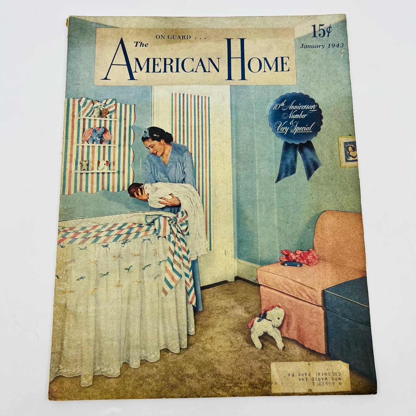 THE AMERICAN HOME MAGAZINE January 1943 NURSERY 10th Anniversary issue WWII BA1