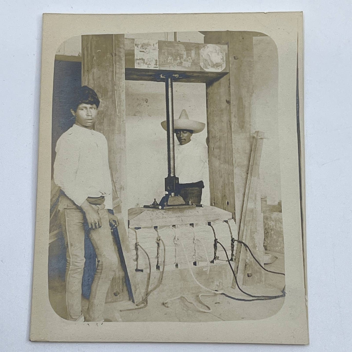 1903 Original Photograph Compressing & Baling Broomroot Las Vigas Veracruz AC7