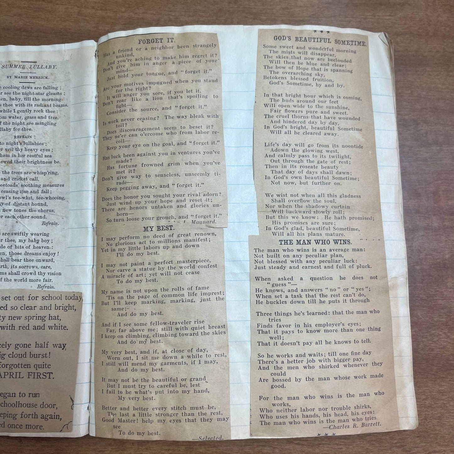 RARE Early 1900s One-of-a-Kind Scrapbook of Collected Poetry from Newspapers A9