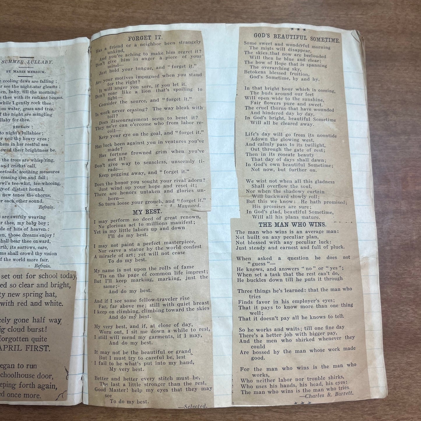 Early 1900s One-of-a-Kind Scrapbook of Collected Poetry from Newspapers L2-2