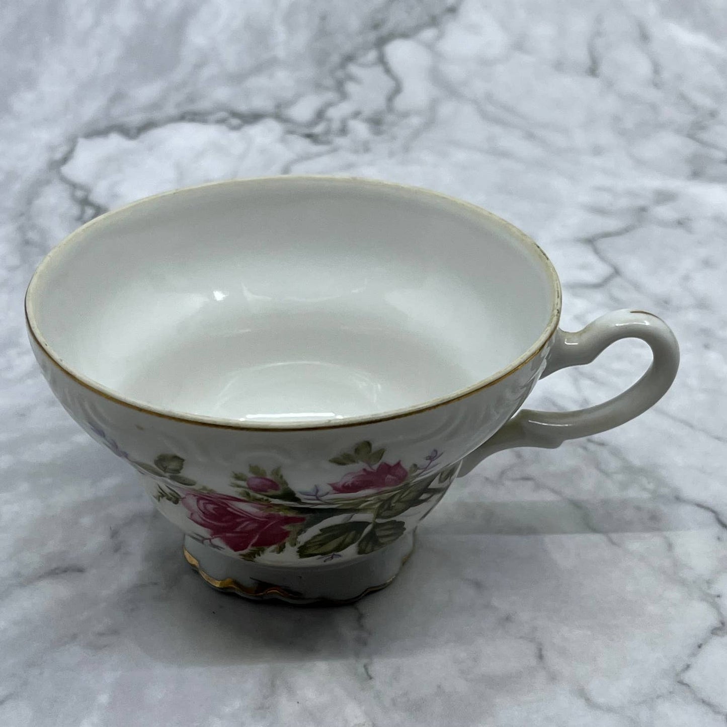 Vintage Fine China Tea Cup Pink Roses Gold Trim TD6-2