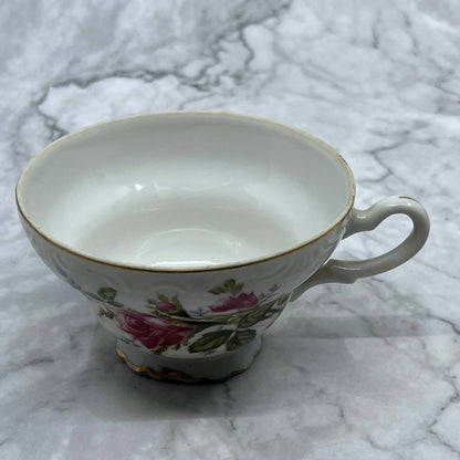 Vintage Fine China Tea Cup Pink Roses Gold Trim TD6-2