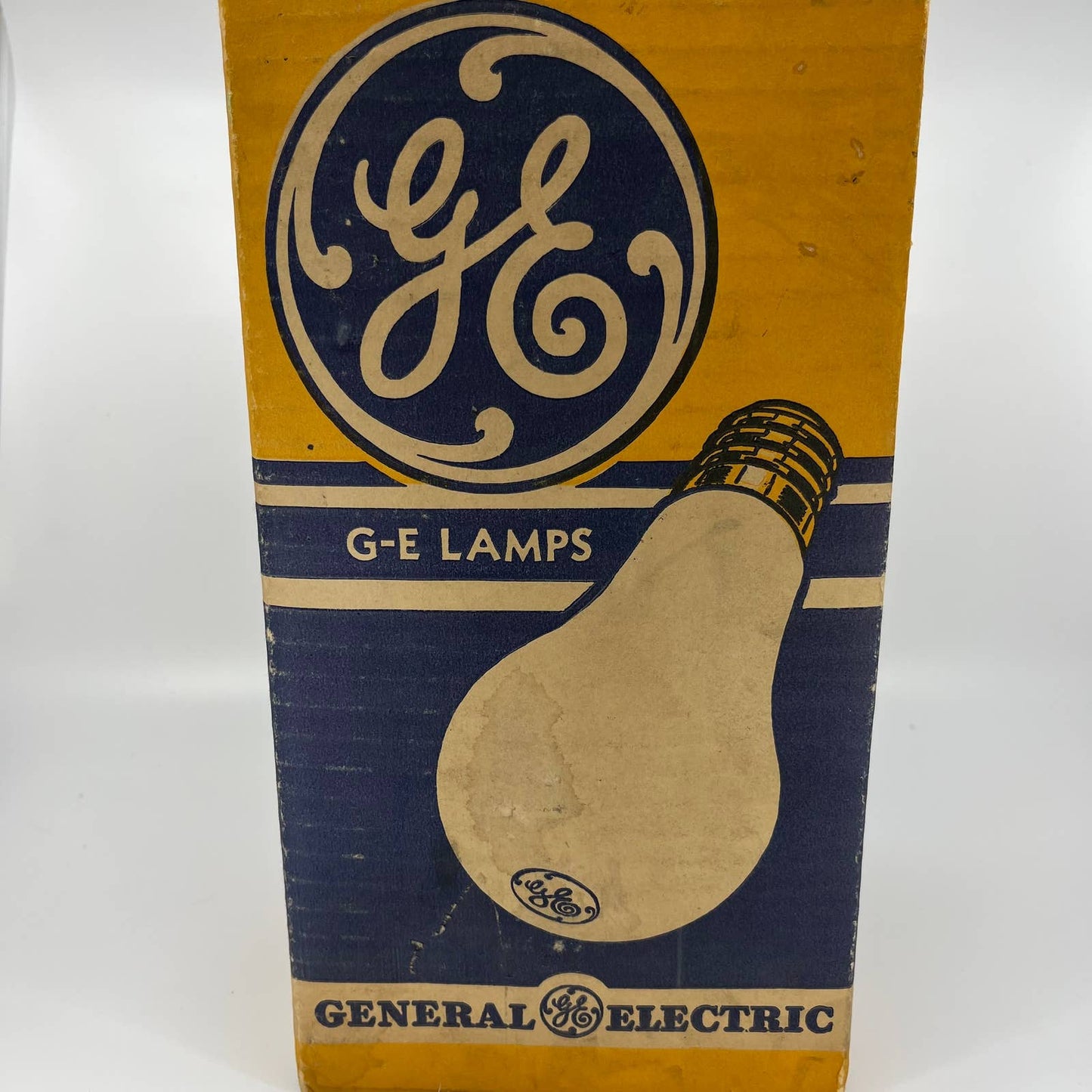 Vintage 1950s LARGE GE Edison Lightbulb in Box 1500 Watt 120 Volt  12 x 6”