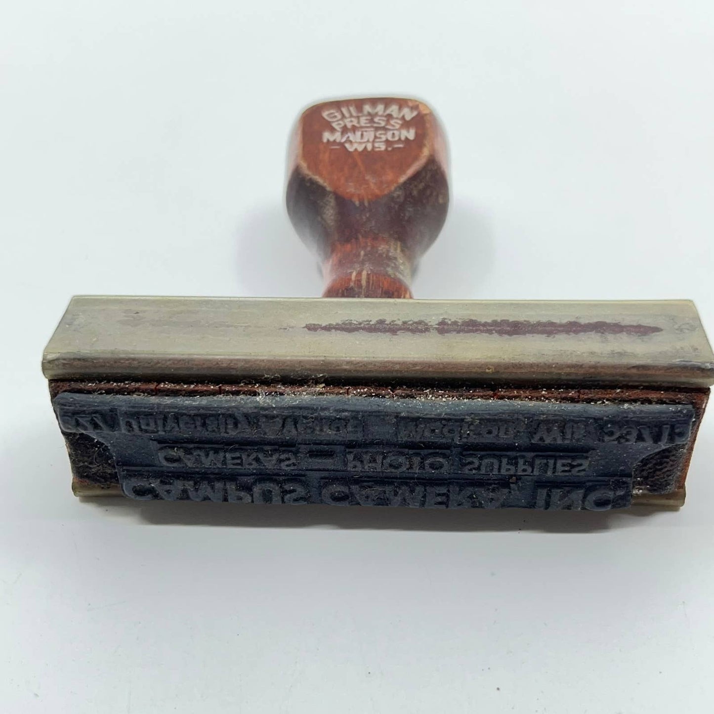 Vtg Rubber Stamp Campus Camera Inc. Madison WI Gilman Press SD4