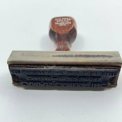 Vtg Rubber Stamp Campus Camera Inc. Madison WI Gilman Press SD4