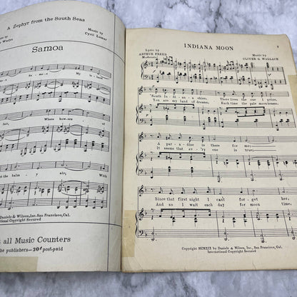 Indiana Moon Arthur Freed Oliver G. Wallace 1919 Sheet Music TK2-SM3