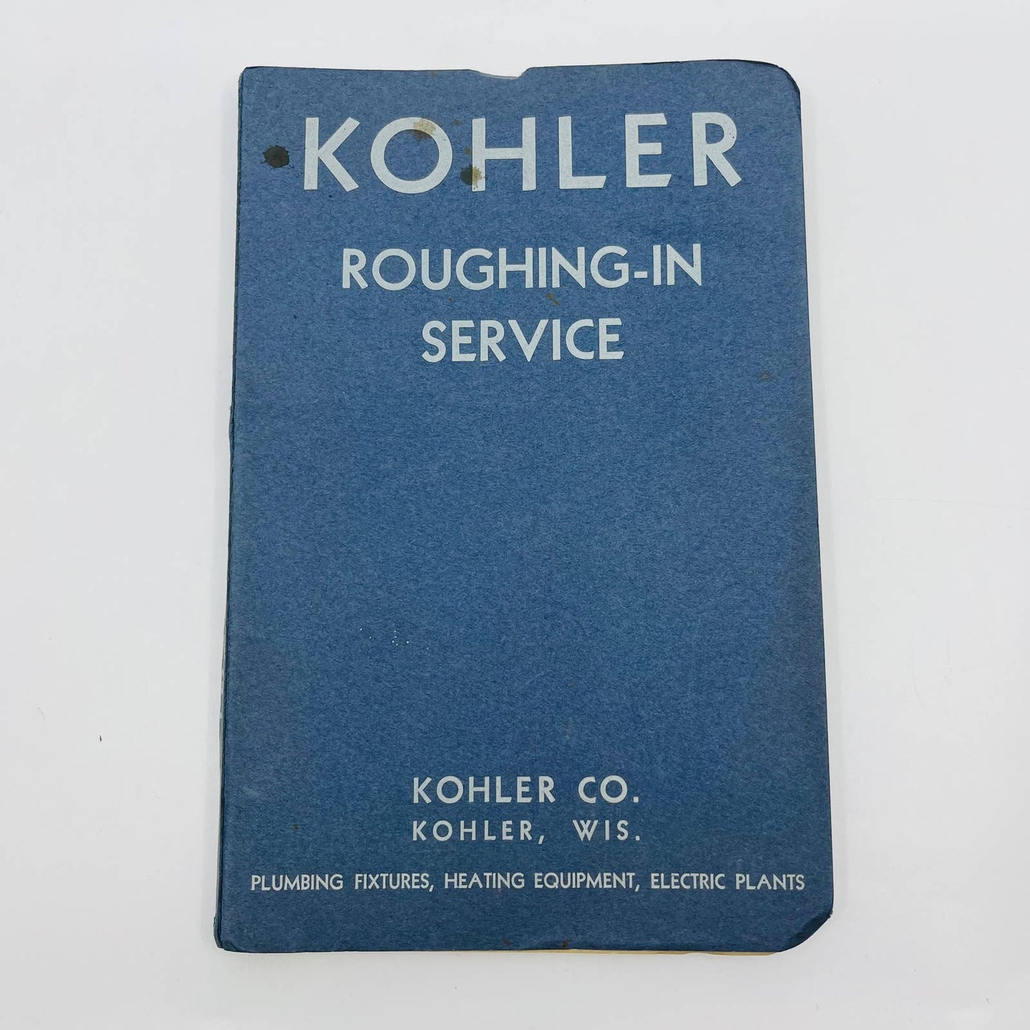 1939 Kohler Roughing-In Service Manual Plumbing Fixtures Heating Equipment TD8