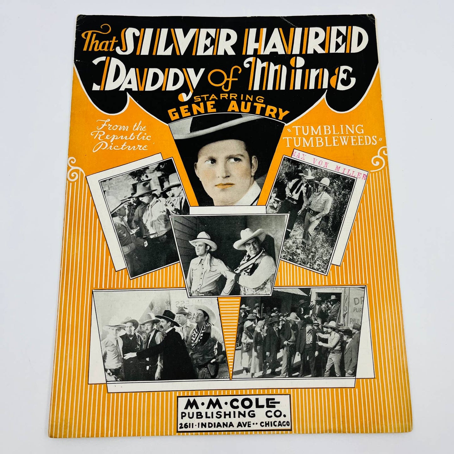 1932 Sheet Music That Silver Haired Daddy of Mine GENE AUTRY M1