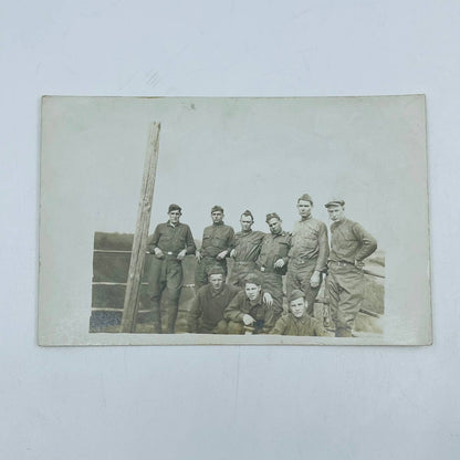 Early 1900s RPPC WWI US Army Military Servicemen Pose Burg Pyrmont Germany PA9