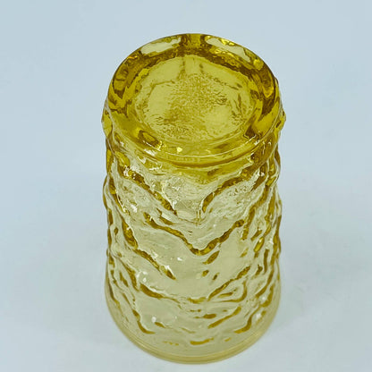 1970s Anchor Hocking Lido Milano Honey Gold Crinkle Juice Glass Tumbler 4” TB9