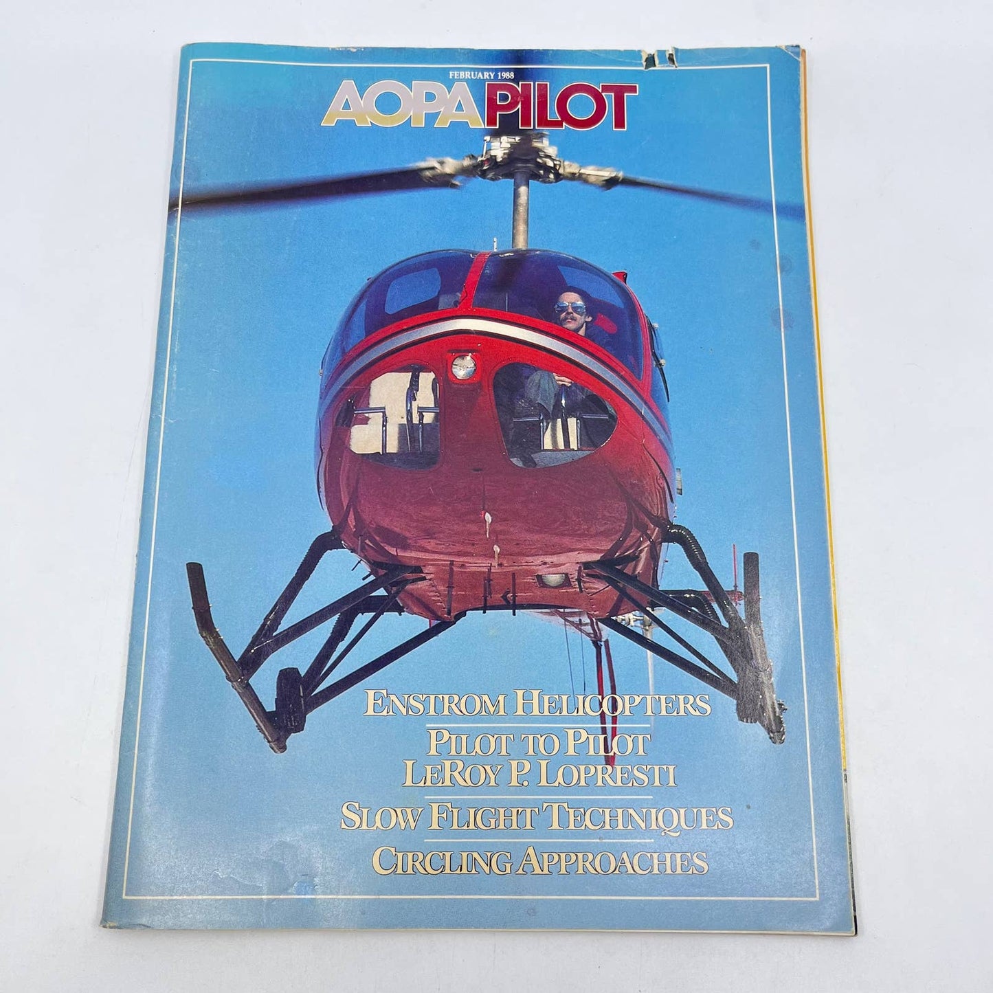 AOPA Pilot Feb 1988 Enstrom helicopters, Aviation Edsels IFR circle approach TF9