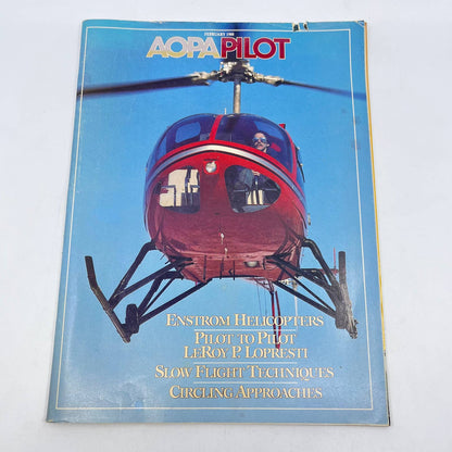 AOPA Pilot Feb 1988 Enstrom helicopters, Aviation Edsels IFR circle approach TF9