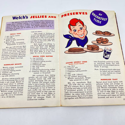 Vintage 1952 Welch's Howdy Doody Premium Cook Book TE5