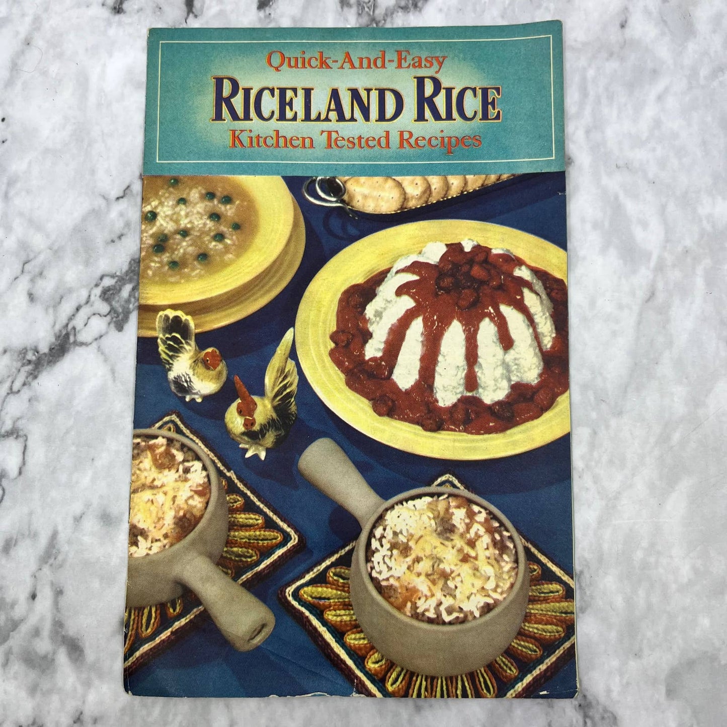 1960s Riceland Rice Quick and Easy Kitchen Tested Recipes Cookbook TJ4