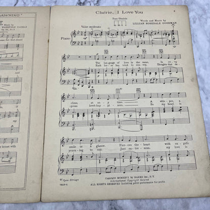 Vintage Sheet Music Cherie, I Love You Lillian Rosedale Goodman 1926 TI1