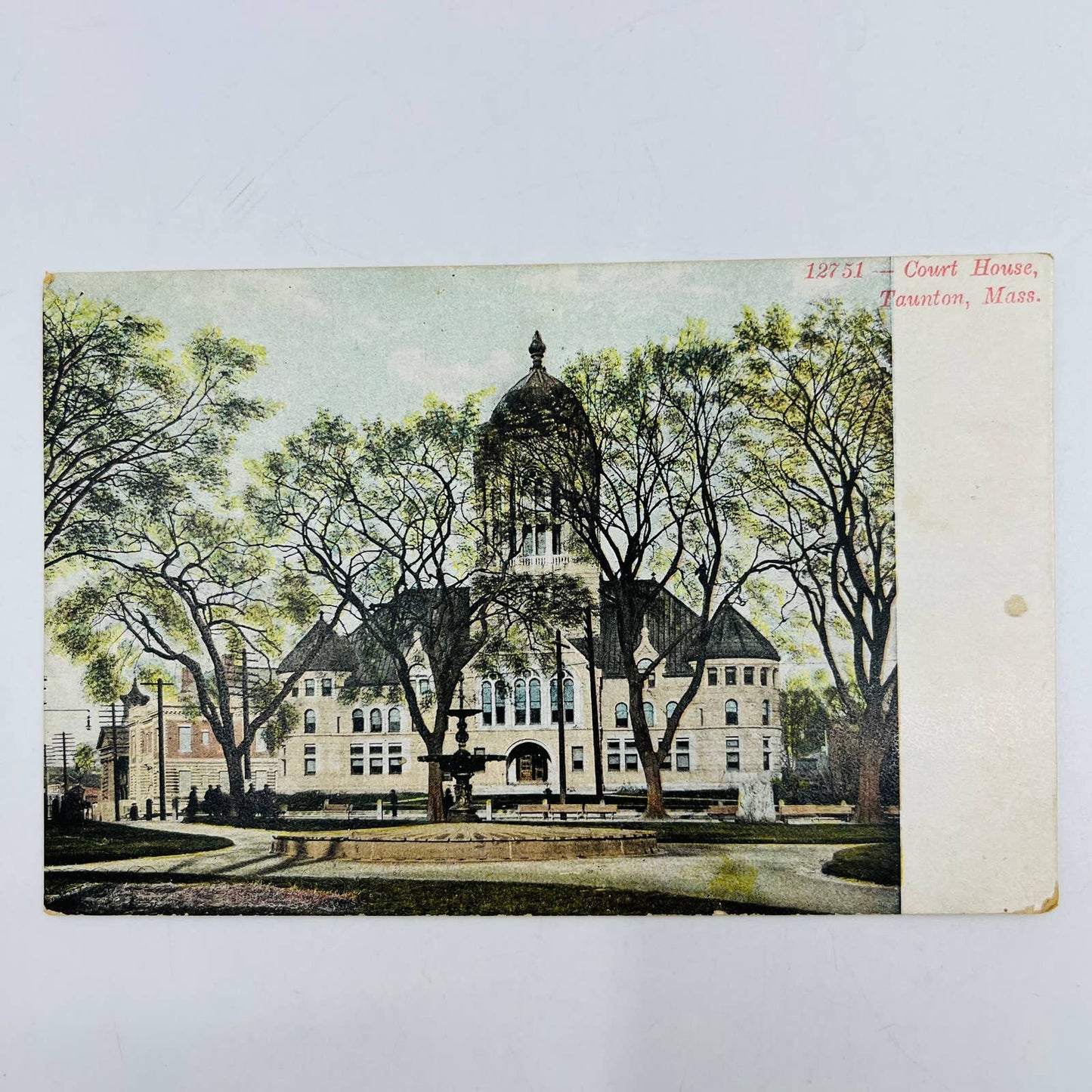 1910 Post Card Taunton MA Court House Bristol County Massachusetts PA8