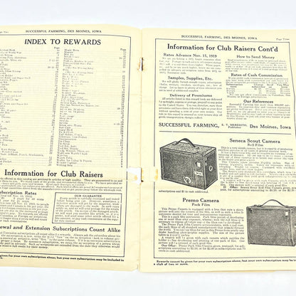 1919 Successful Farming Magazine Reward Book Catalog Magazine Sales AB7