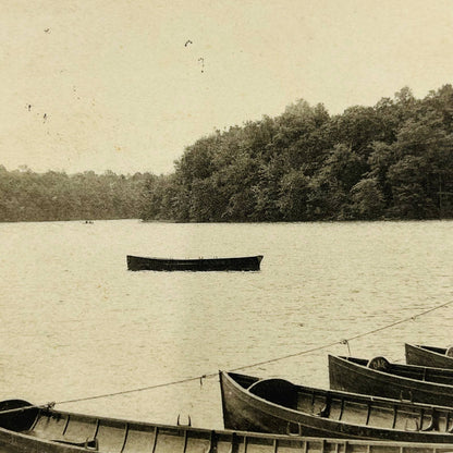 1904 Lake Mohegan NY - ROW OF BOATS ALONG SHORE PA8