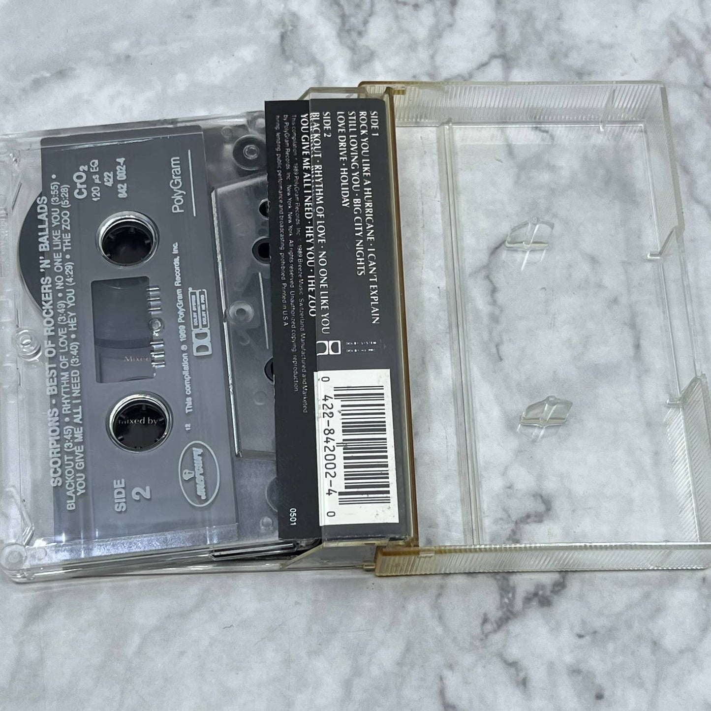 SCORPIONS: Best Of Rockers N’ Ballads Mercury/Polygram Cassette Tape TF6-25