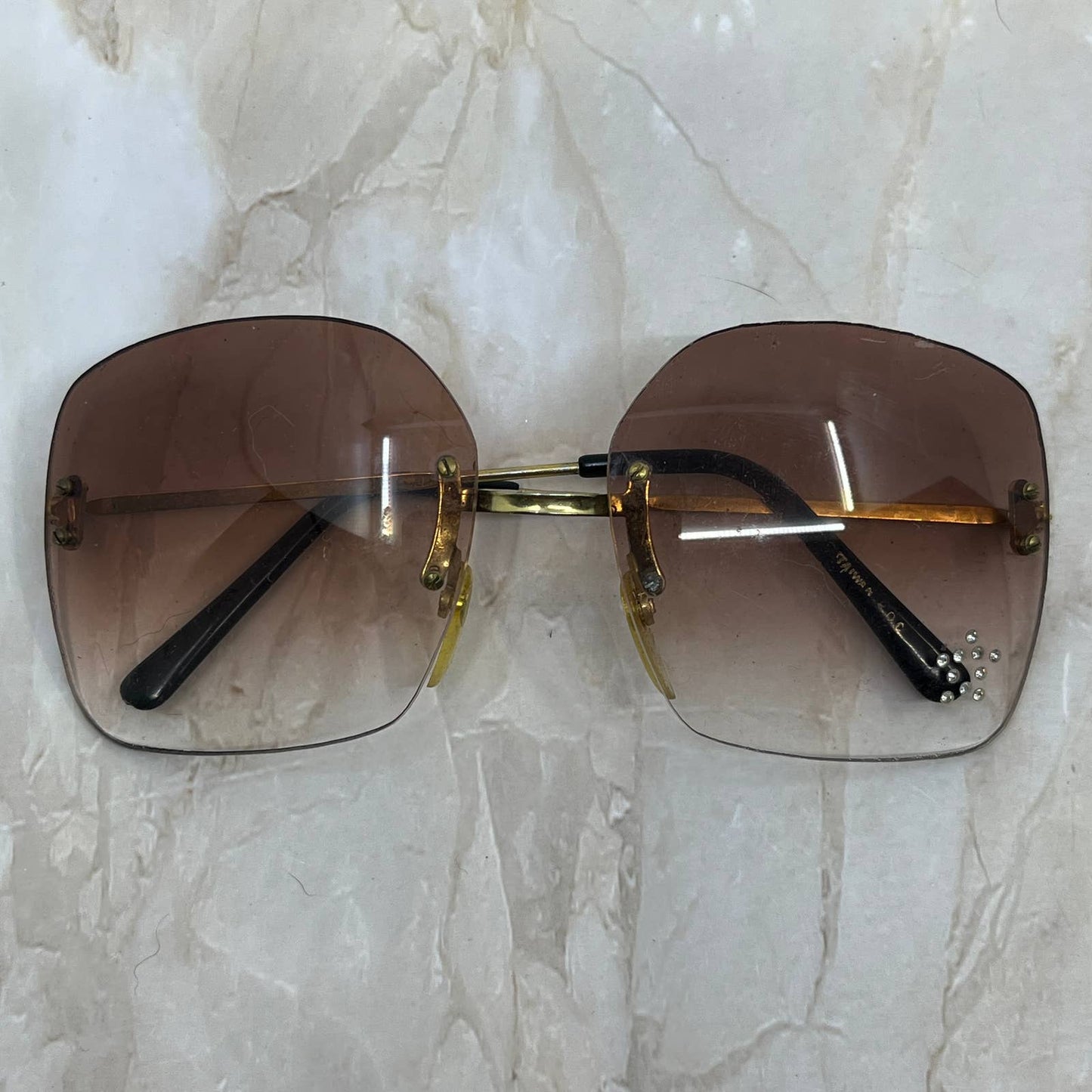 Oversize Rimless Rhinestone Sunglasses Eyeglasses Frames TJ1-G2-6