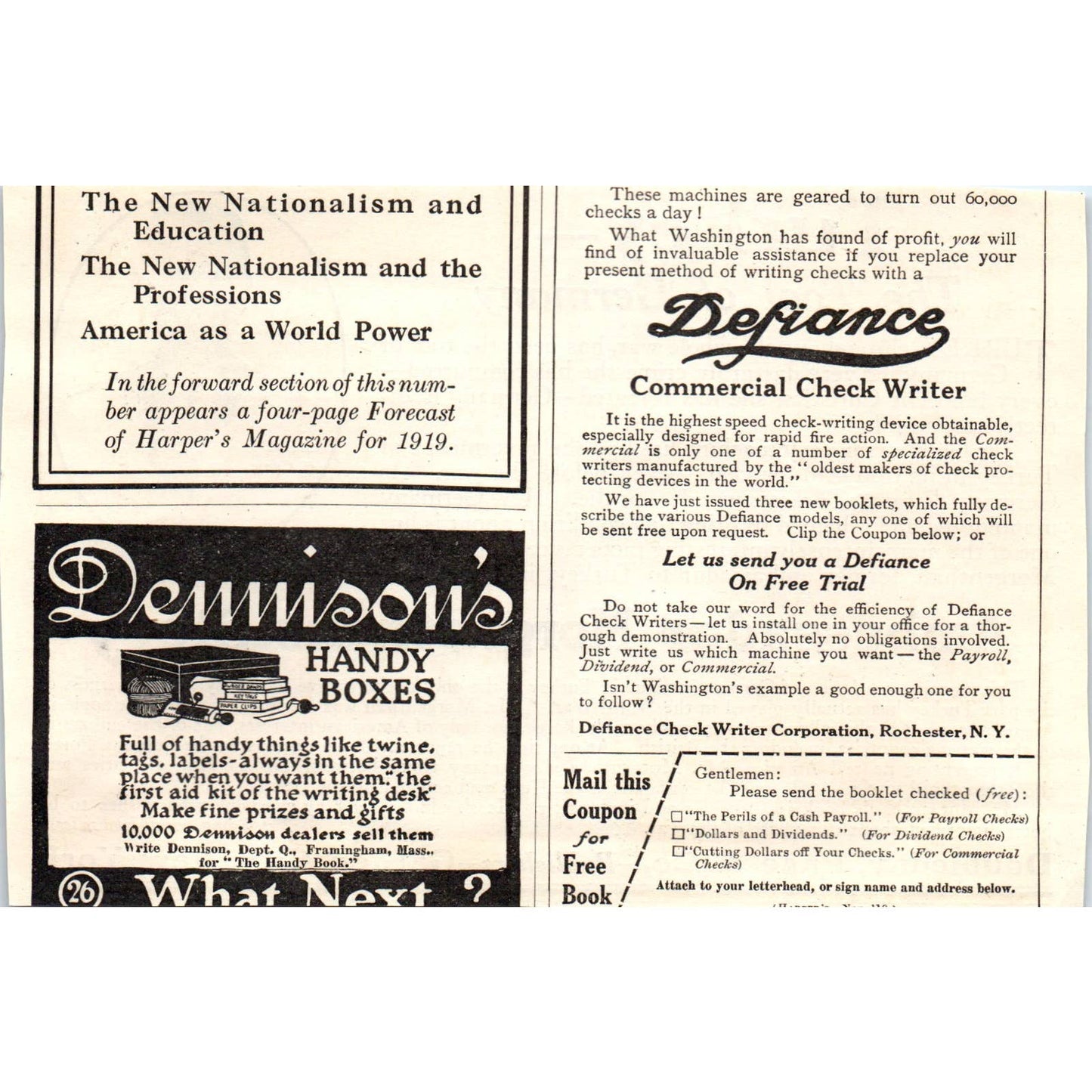 c1920 Harper's Ad Turkey The Tool of Germany Ambassador Morgenthau's Story TF6-1