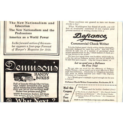 c1920 Harper's Ad Turkey The Tool of Germany Ambassador Morgenthau's Story TF6-1