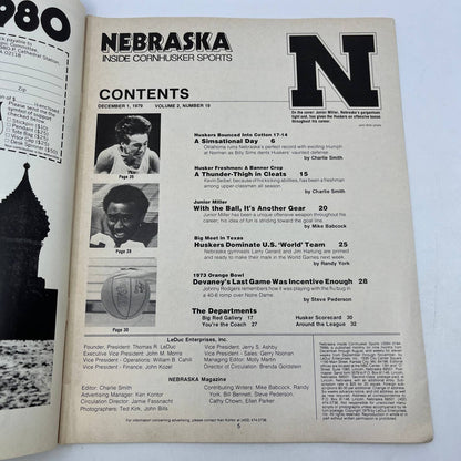 1979 Dec 1 - Nebraska Inside Cornhusker Sports Magazine - Junior Miller TH7