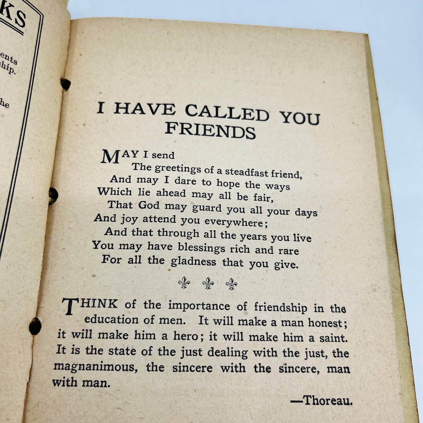 1913 I HAVE CALLED YOU FRIENDS Adah Louise Sutton Friendship Book Gift w Box BA3