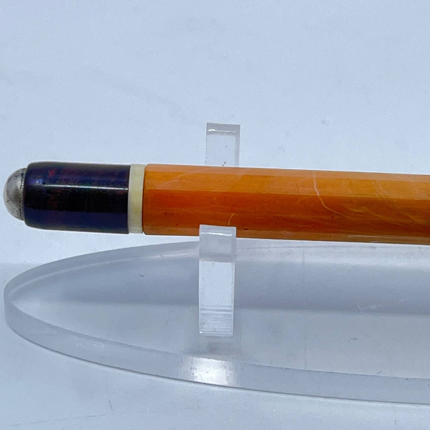 Vintage Mechanical Pencil Celluloid Apricot and Wood Tone SD7