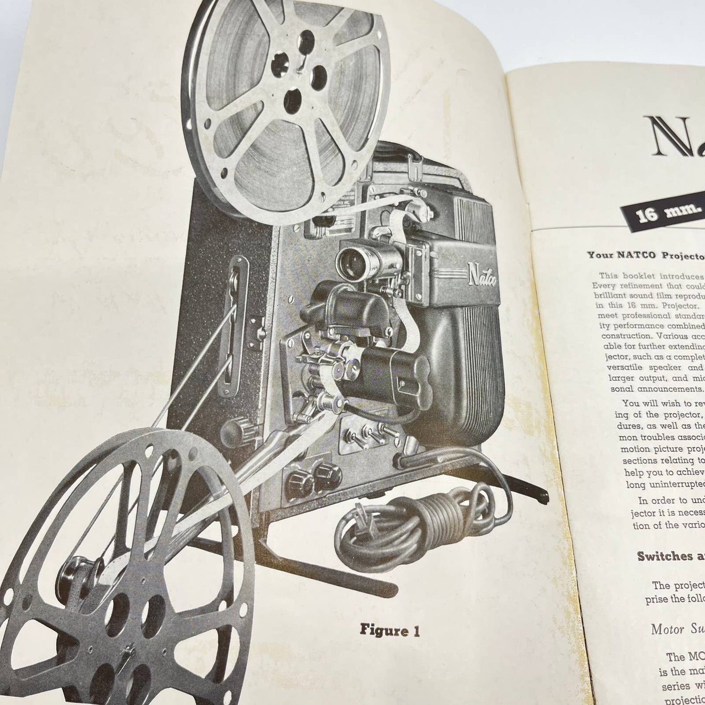 1940s Natco 16mm Sound Projector 3030 Operating & Maintenance Manual TE2