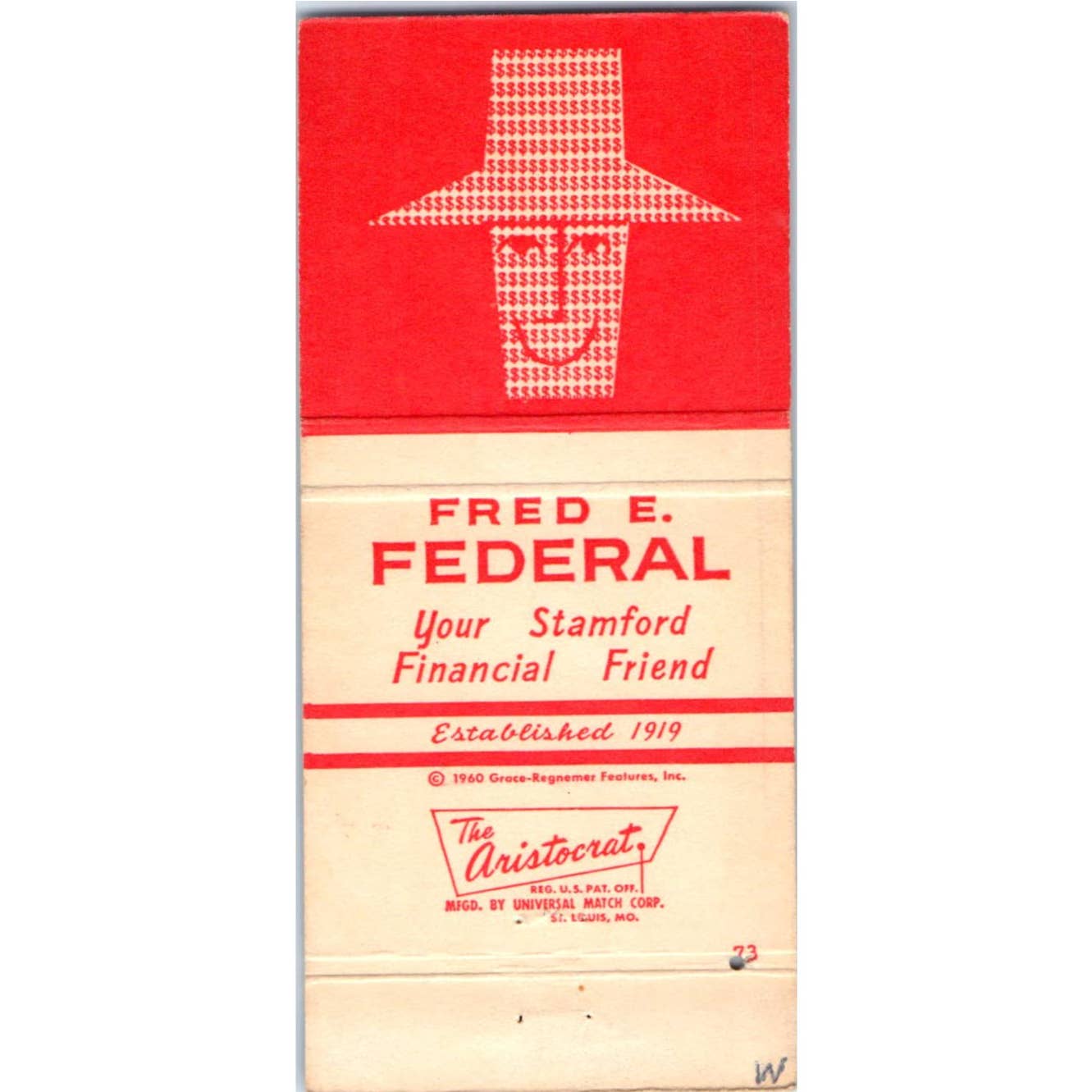 Fred E. Ford Mortgage Stamford CT Advertising Matchbook Cover SA1-M6