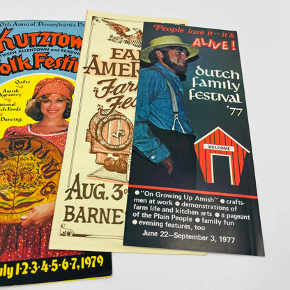 1970s Lot of 6 Pennsylvania Tourist  Festival Brochures Flyers SC1