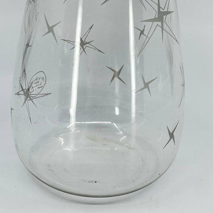 Vintage Pyrex Atomic Starburst Glass Decanter/Carafe With Metal Handle TD8