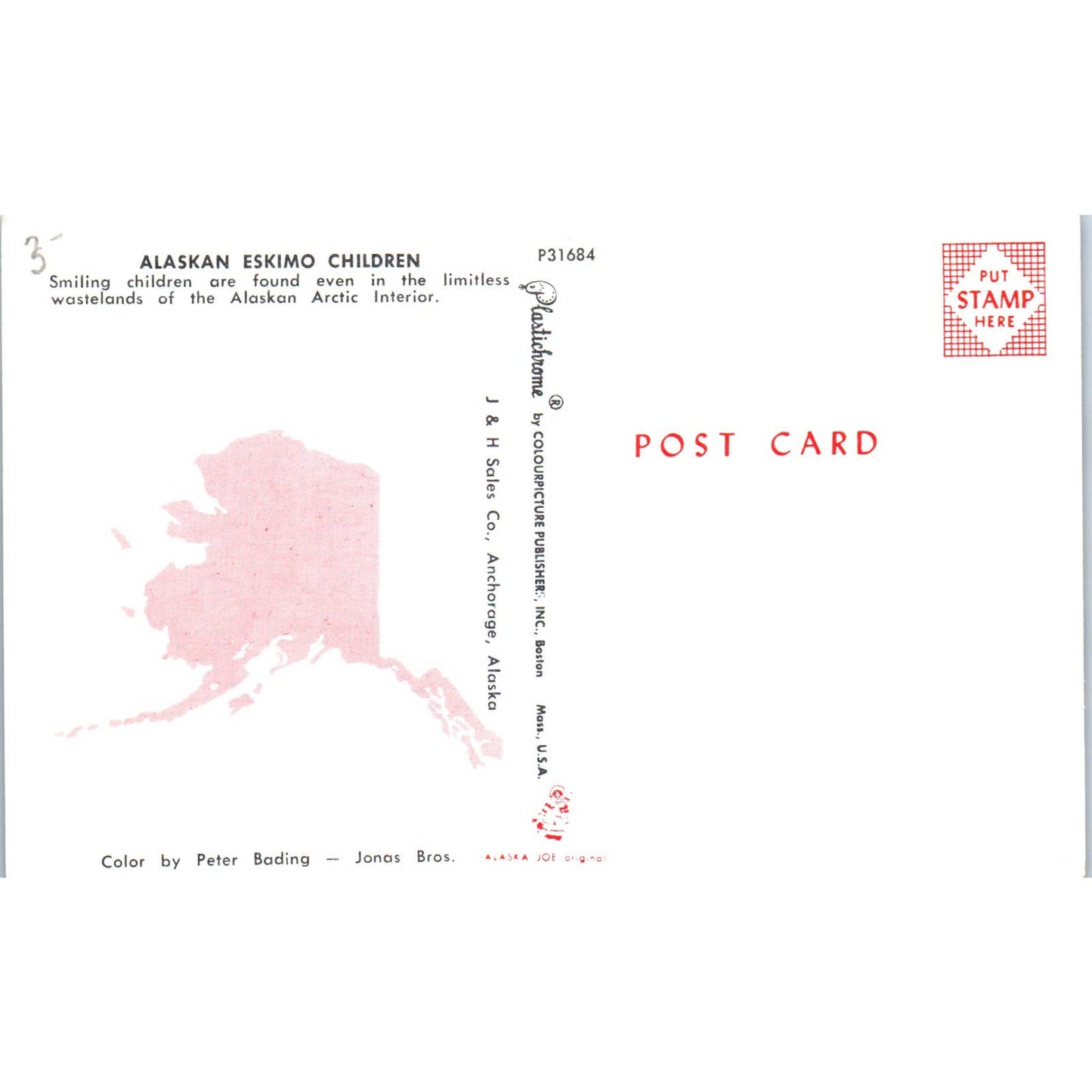 Alaskan Eskimo Children - Original Postcard TJ7-RP1