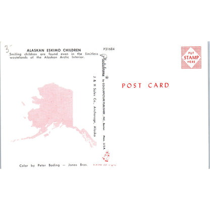 Alaskan Eskimo Children - Original Postcard P3-4