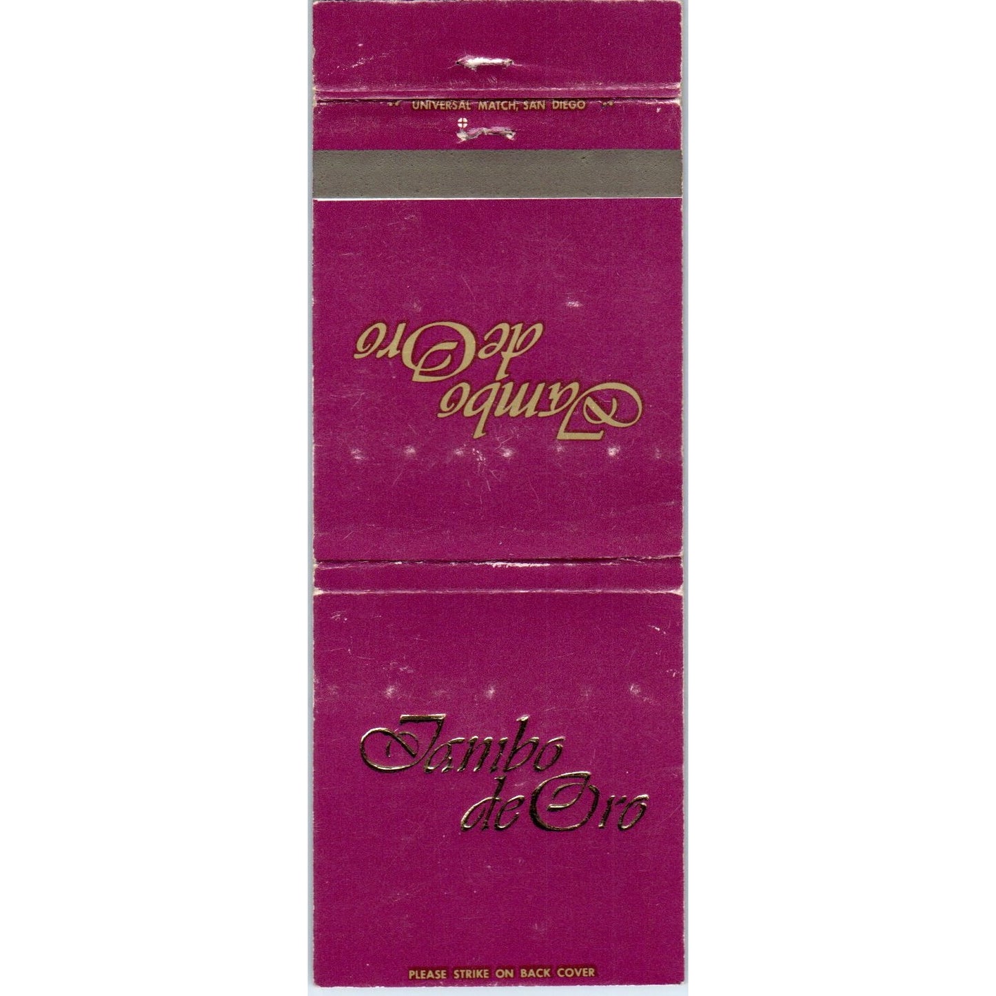 Jambo De Oro Advertising Matchbook Cover MM10-3