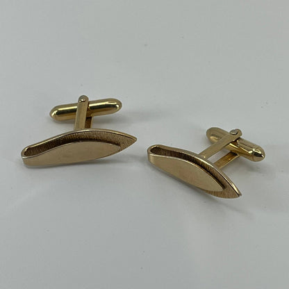 Vintage 1950s MCM MOD SWANK Cufflinks Textured Clip Gold Tone SE1