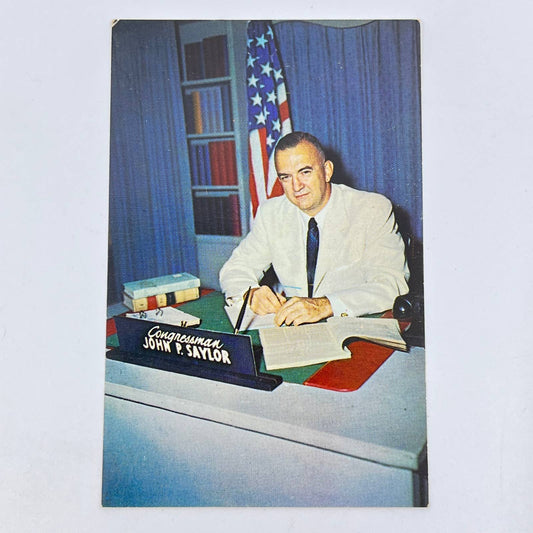 1950s Political Ad Card John P. Saylor for Congress Republican Somerset PA D6-2