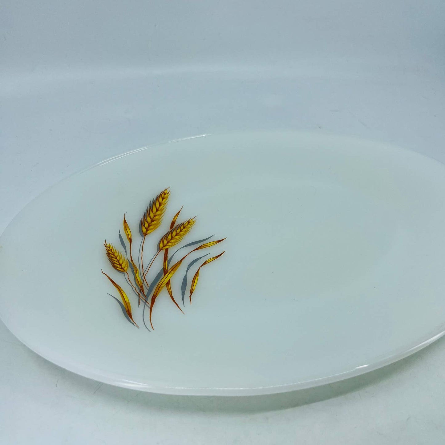 Vintage Fire King Golden Wheat #6 Serving Plate Dish 11.5” Oval TC4