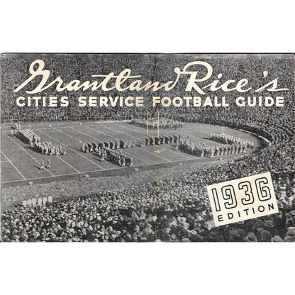1936 Grantland Rice’s Cities Service Football Guide TJ8-1