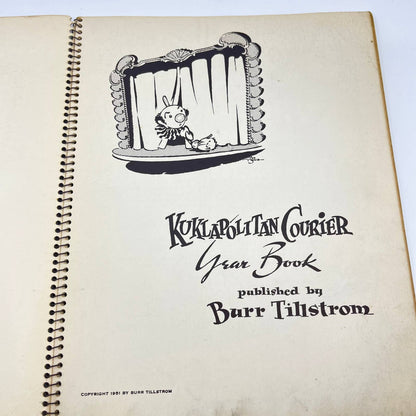 1951 Burr Tillstrom’s Kuklapolitan Courier Year Book Spiral Bound TF3