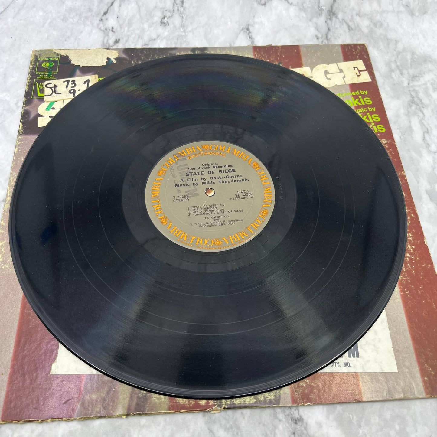 State of Siege Soundtrack LP Record Mikis Theodorakis PROMO KLUM-FM TJ4