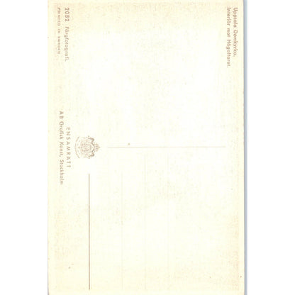 Uppsala Cathedral Sweden Interior Original Postcard TK1-21