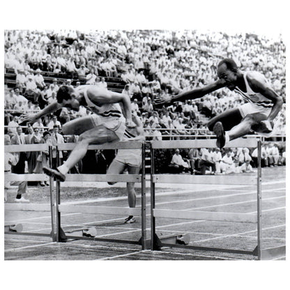 1952 Original Press Photo Track and Field Hurdles Jack Davis So Cal ~6x8" AD2