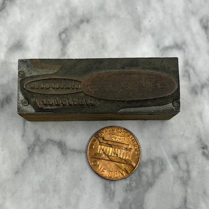 VTG Printing Letterpress Printers Block Plate Grimes Stassforth Stationery TJ54