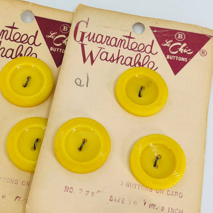 Lot of Vintage Yellow Buttons TA6